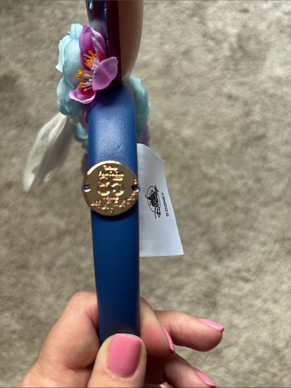 Disney Hercules Floral Ear Headband - Blue & Lavender - Picture 5 of 5